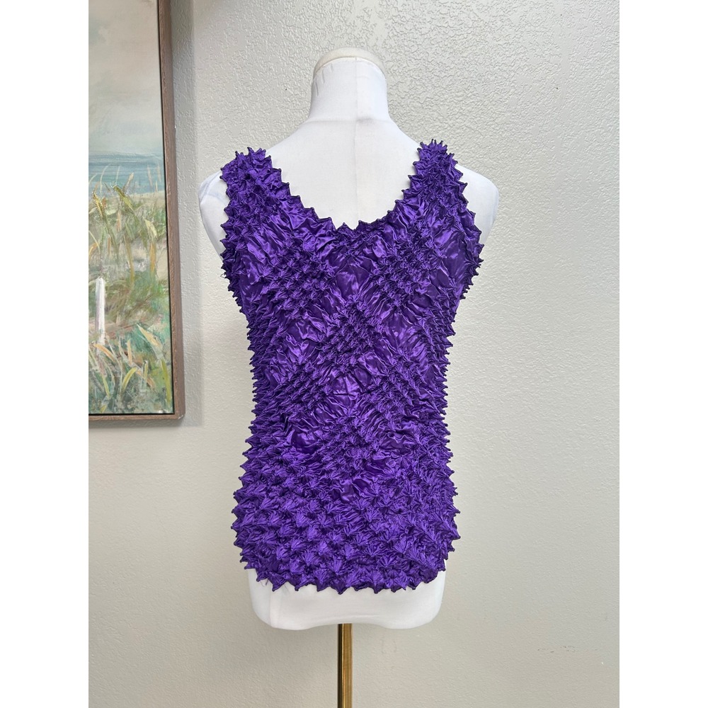 Y2K Purple Popcorn Stretch Tank Top One Size